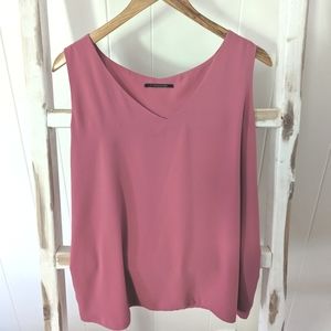 Chiffon Wide Strap Tank
